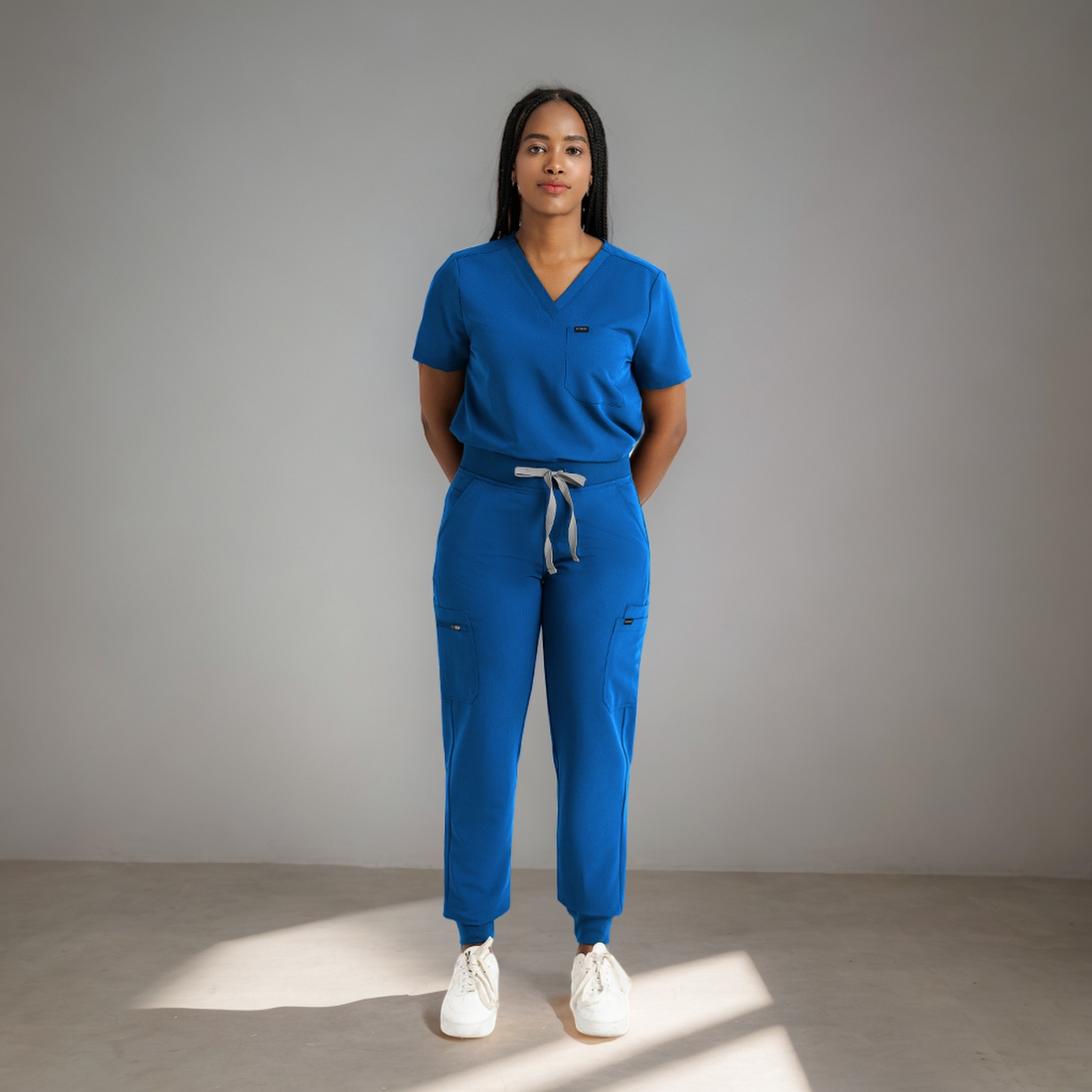 Royal Blue Yoga Waistband Women's Jogger Pants 8520 - The Nursing