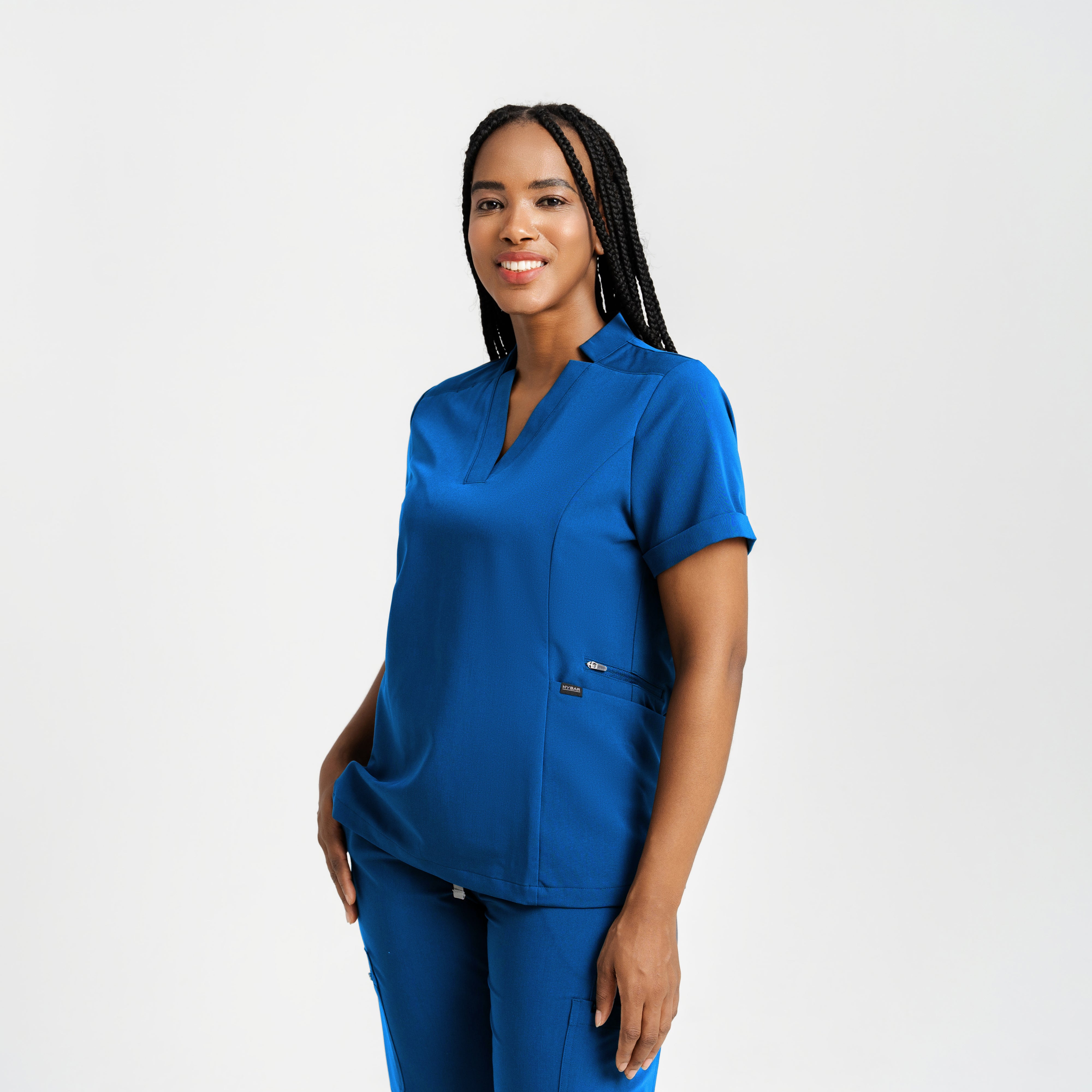【WOOHWA】NORA POCKET SK NORA 3 POCKETS SCRUB TOP – Hybarwear